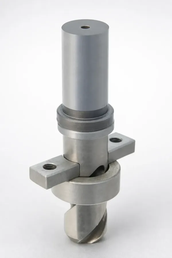 core pin forming blind hole — ±0.002 mm tolerance typical